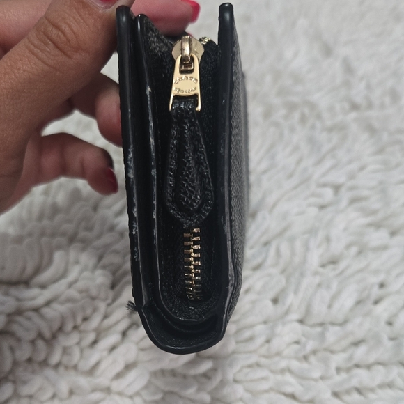 Coach Black Leather Wallet Minimalist Design - Picture 6 of 7